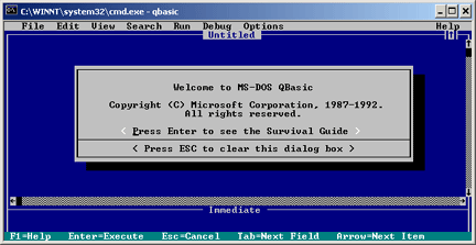 Qbasic    Windows 7 -  7