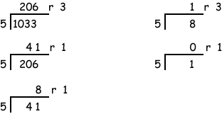 conversion to base 5