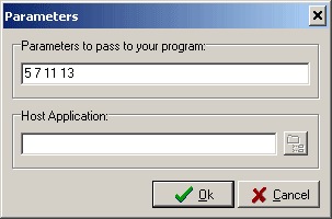 DEV-C++ command line parameters