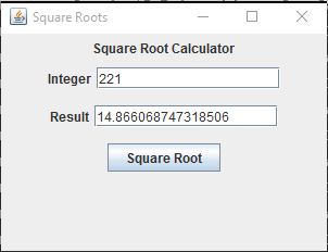 Square Root GUI