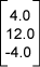 column matrix 4 12 -12