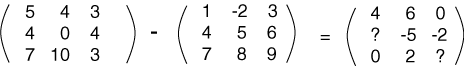 Matrix Subtraction