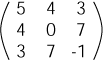 symmatric matrix