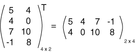 Rectangular Matrix, transposed