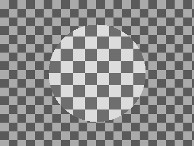 checked circle centered on a checkerboard