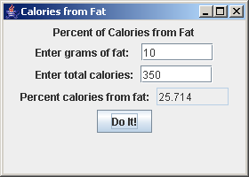 New Example: Fat Calculator