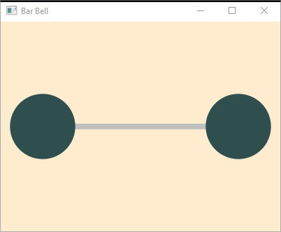 Horizontal line with circles at each end