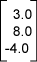 column matrix 3 8 -4