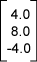 column matrix 4 8 -4